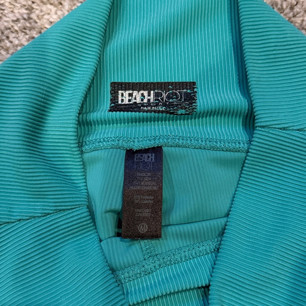 Beach Riot Teal Ribbed Legging - Picture 4 of 5
